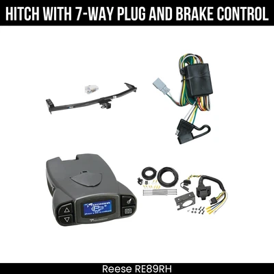 Paquete de remolque de enganche + control de freno para 03-08 Honda Pilot 01-06 Acura MDX 44589 clase 3 Foto 1 de 4