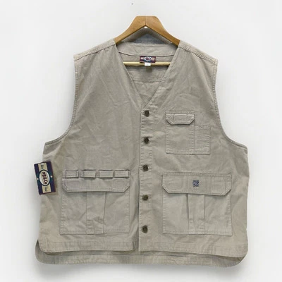 VTG PB & Co Vest Mens XL Khaki Utility Hiking Camping Fishing Hunting Tan NWT - Image 1 of 4