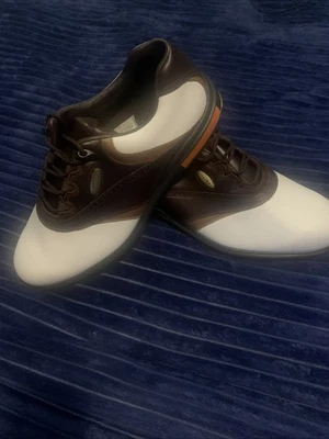 FOOTJOY Soft Joys Men’s 13 Contour Series White/Brown Waterproof Golf Shoes NWOB - Image 1 of 4