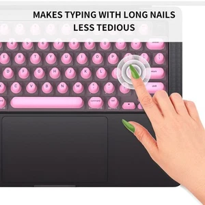Protection Clavier Silicone pour Ongles Longs Compatible avec pour MacBook Serie - Photo 1/14