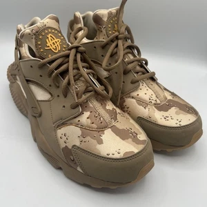 Nike Air Huarache Run Mens Sneaker Size 10 Brown Desert Camo Shoes AT6156-200 - Picture 1 of 9