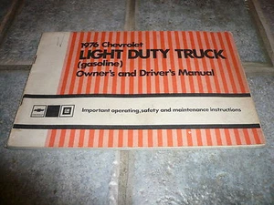 1976 Chevrolet Light Duty Truck Owner's Manual Gasoline Models - Glove Box - Imagen 1 de 1