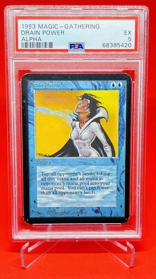 MTG Drain Power Alpha Rare Magic the Gathering 68385420 PSA 5 EX only 1100 made - Image 1 of 2