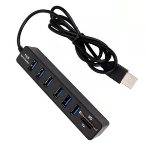 USB 6 Port Card Reader USB 2.0 Memory TF Docking Station for Mobile Hard Drive F - Photo 1/13