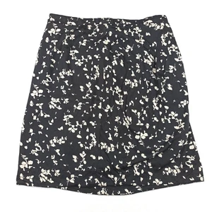 Noa-Noa Womens Skirt Size M Black Beige Floral Cotton Viscose Lined Zip Back - Picture 1 of 10