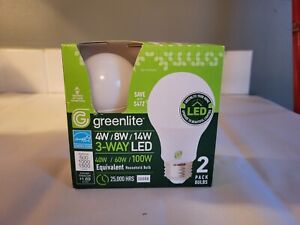 Greenlite 3-way LED 4W/8W/14W Two Pack (10 Packs Available)