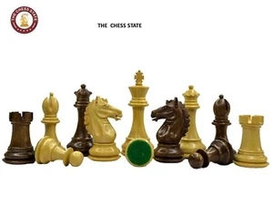 3.9" Exclusive Alban Staunton Chess Pieces Only-Double Weighted Golden Rosewood - Picture 1 of 6
