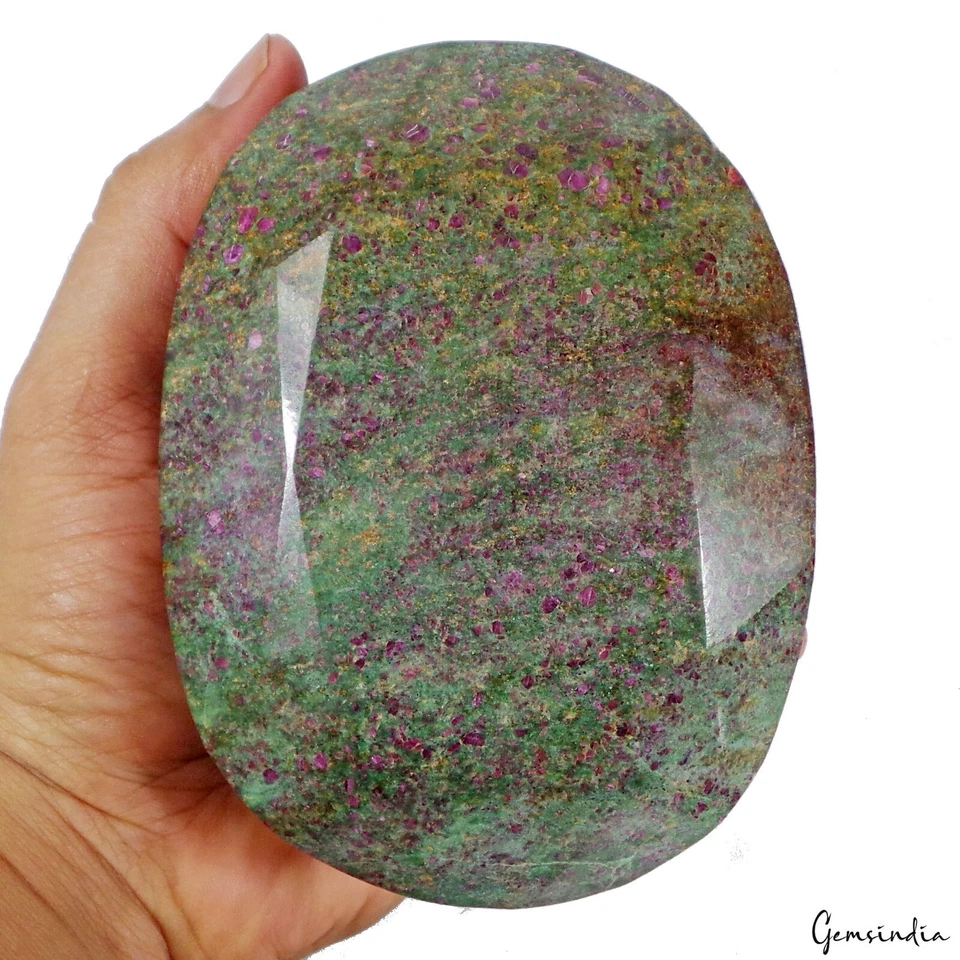 Earth mined 1.6 Kilo Natural Ruby In Fuchsite Oval Cut Untreated Loose Gemstone - Image 1 of 4