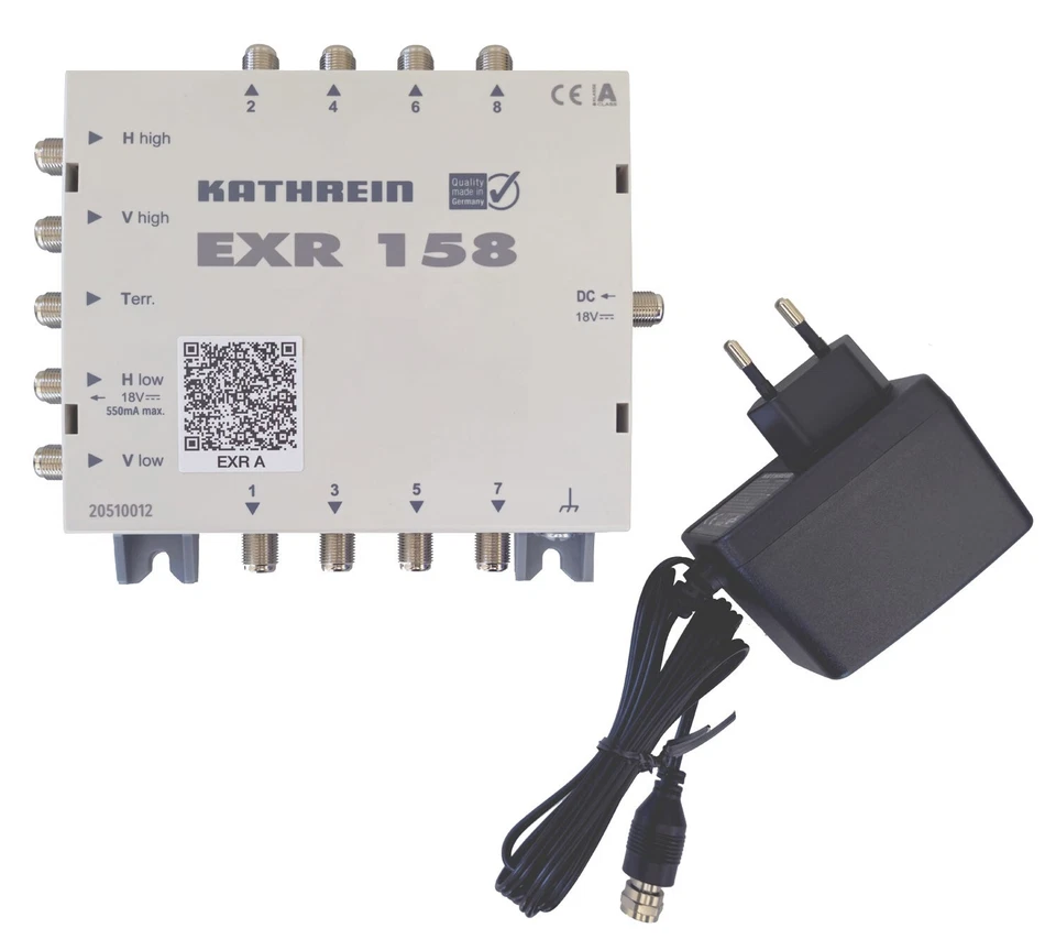 Kathrein EXR 158 Multischalter - 1 Satellit, 8 Teilnehmeranschlüsse, Klasse A - Bild 1 von 1