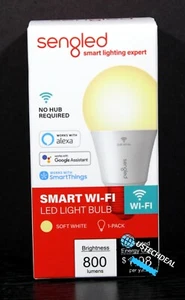 Senglet 2700K 60W Smart Wi-Fi LED Soft White A19 Light Bulb @NEW@ - Picture 1 of 2