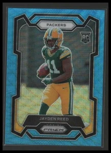 2023 Panini Prizm Rookie Blue Wave /199 Jayden Reed #334 Rookie RC Packers - Bild 1 von 2