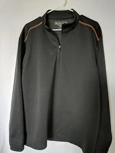 Pebble Beach Sweater Adult Medium Gray Quarter Zip Performance Casual Mens* - Picture 1 of 9