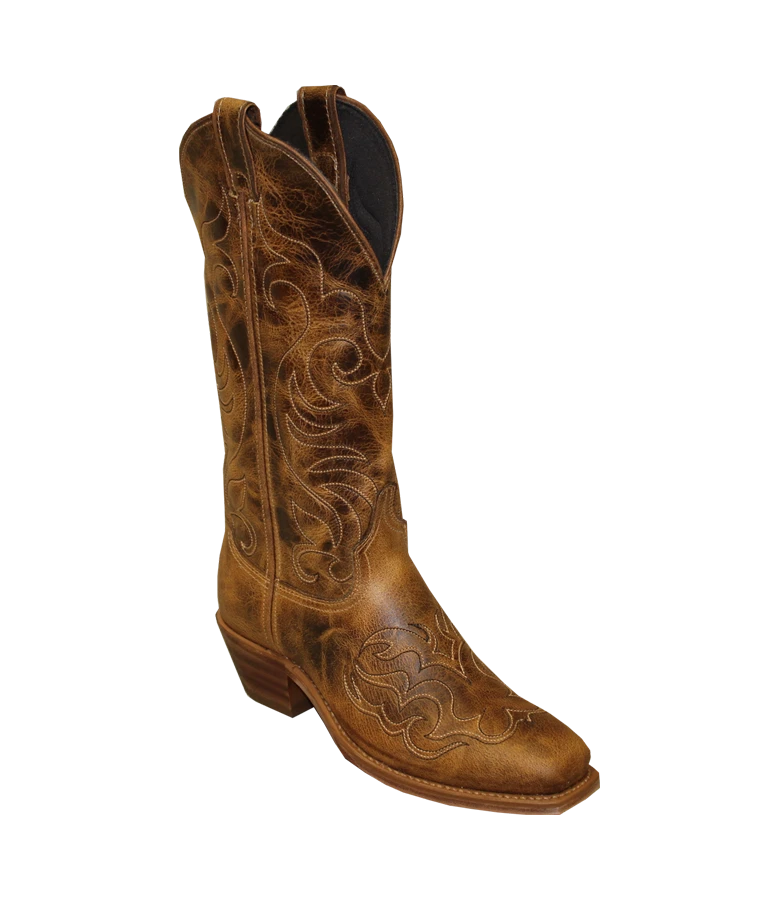Bota Western ABILENE 9114 12" para mujer, cuero de vaca tostado envejecido, talla US 7,5 M Foto 1 de 1