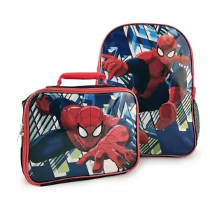 Mochila de mochila Spiderman para niños con bolsa de almuerzo bolsa escolar de 15 pulgadas para niños - Imagen 1 de 3