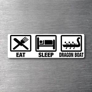 Eat Sleep Dragon Boat sticker 160mm quality water & fade proof vinyl