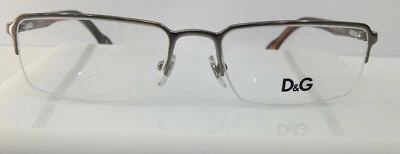 DOLCE & GABBANA D&G 5078 Gunmetal/Brown 454 Semi Rim Eyeglasses Frame 52-17-135 - Image 1 of 3