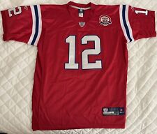 2009 AFL Tom Brady #12 New England Patriots Throwback Sewn football Jersey SZ 48