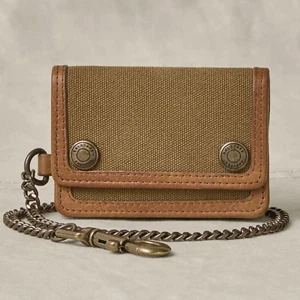 Belstaff CANVAS TRUCKER WALLET, beige, monedero NUEVO - Imagen 1 de 8
