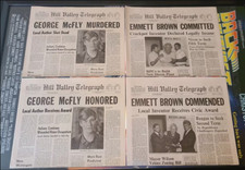 Back to the Future Part II - Doc & George Hill Valley Telegraph Prop Newspapers