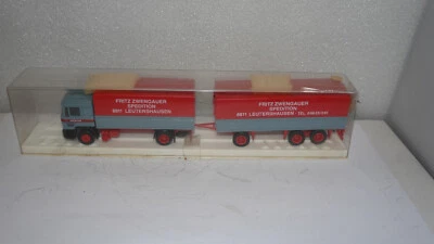 1/87 HO TRAIN SCALE  BREKINA MAN TRUCK AND TRAILER FRITZ ZWENGAUER - Image 1 of 4