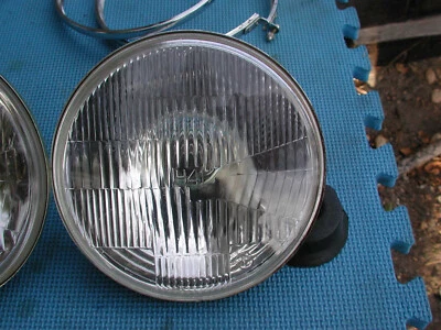 DE COLECCIÓN FLATTIE 7" 7 pulgadas H4 VIDRIO LUZ DE CONDUCCIÓN LENTE BMW MERCEDES CON BOMBILLAS Foto 1 de 4