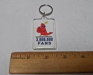 Vintage 1987 St. Louis Cardinals 3,000,000 Three Million Fans Keychain Baseball - Picture 1 of 9
