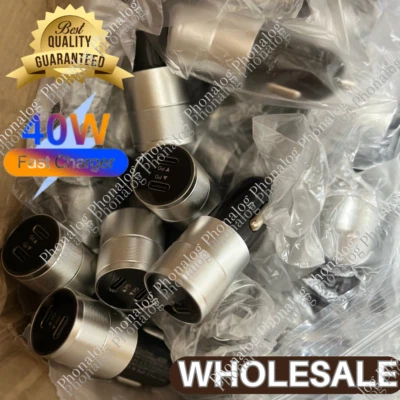 40W Dual USB-C Fast Car Charger Type-C Charger For iPhone/iPad/Samsung Wholesale - Image 1 of 4