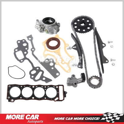 Kit de cadena de distribución junta de cabeza de bomba de aceite apta para camioneta Toyota 4Runner Celica 1985-1995 Foto 1 de 4