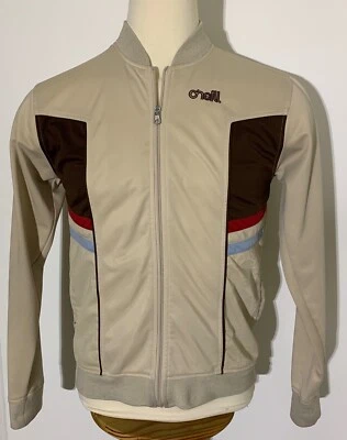 O'Neill Vintage Beige Marrón Chaqueta de Pista Suéter Cierre de Cremallera Bolsillos Mediano Foto 1 de 4