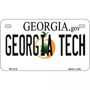 Georgia Tech Novelty Metal Motorcycle License Plate Tag Sign Car Truck Wall Home - Picture 1 of 1
