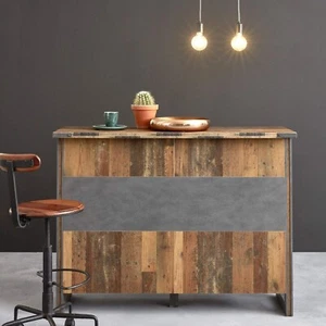 trendteam Bar Tresen Theke Stehtisch Old Wood - Ess- / Wohnzimmer - 140x105x48 - Bild 1 von 6