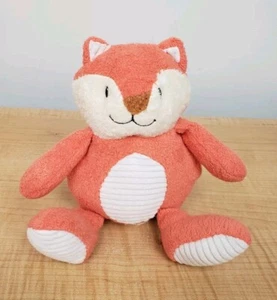 BabiesRUs Fox 9 Zoll Plüschtier Lovey Toy 2014 orange creme gerippt strukturiert Rassel - Bild 1 von 14