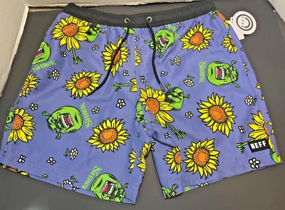 New Neff Shrek Cartoon Swim / Shorts Mens Size Small - Image 1 of 4