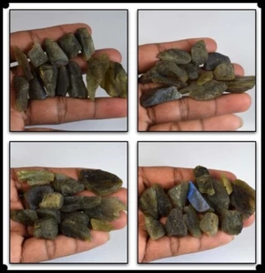 Labradorite naturale Madagascar arcobaleno lucido 226 ct gemme grezze lotto offerte regalo - Foto 1 di 6