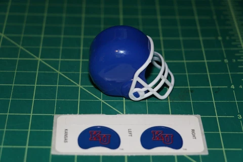 1990's Original Kansas Jayhawks FACTORY NCAA mini gumball football helmets Cover