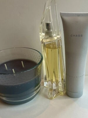 Туалетная вода-спрей Donna Karan Chaos оригинальный аромат освещающая свеча и подарок - Изображение 1 из 4