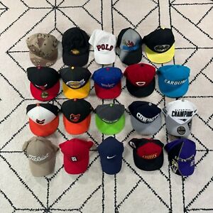 Lot of 20 Hats Caps Bundle Bulk Sports Logo Vintage Reseller New Era Golf