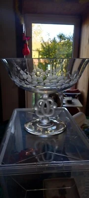 Grande coupe ancienne en cristal  - Photo 1/4