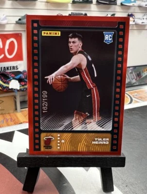 2019-20 Panini Sticker & Card Collection Tyler Herro #91 Red /199 Miami Heat  - Image 1 of 2