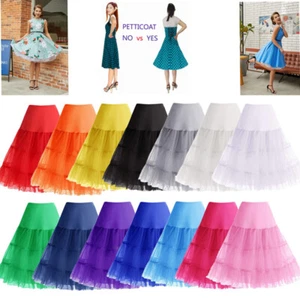 Woman Vintage Skirt Underskirt 50s Swing Fancy Net Skirt Retro Petticoat - Picture 1 of 24