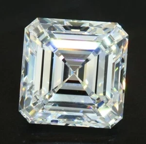 Loose CVD Lab Grown Diamond 8.50 MM Asscher D Color IF Clarity Certified Diamond - Picture 1 of 6