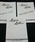 Logan 820 10' Engine Lathe 3 piece  Owner's Manual, Parts Catalog & Brochure Set