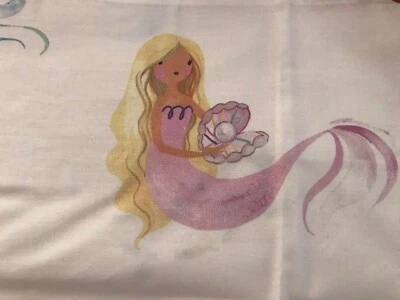 NUEVO Pottery Barn Kids Gemma Mermaid ~ Funda de almohada estándar orgánica ~  Foto 1 de 4