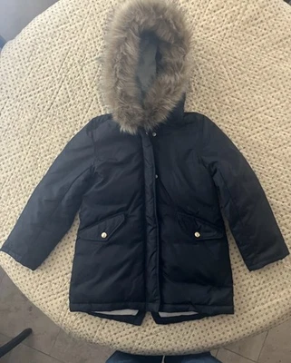 Nice! J. Crew Girls Size 8 Black Fishtail Parka Coat w/PrimaLoft - Image 1 of 4