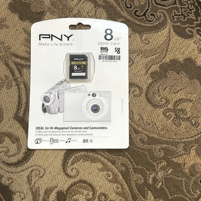 PNY Optima 8GB SDHC Class 4 Flash Memory Card (P-SDHC8G4-EF) -d- - Image 1 of 4
