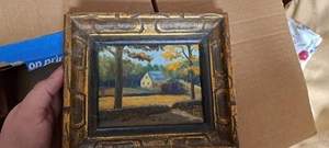 Vintage Faye painting with signature original frame 9x8 - Picture 1 of 1