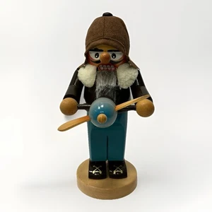 Vintage Steinbach Cascanueces Aviador Piloto 10.25" Volkskunst Alemán - Imagen 1 de 10