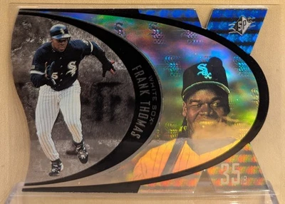 1997 SPx #17 Frank Thomas White Sox HOF RARE DIE CUT HOLOGRAM SUPER PREMIUM BASE - Image 1 of 2