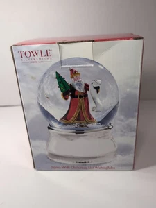 TOALLA PLATEROS Papá Noel con lista Árbol de Navidad Globo de Nieve (M69) - Imagen 1 de 5