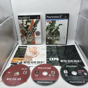 Metal Gear Solid 2 & 3 Sons Of Liberty Snake Eater Sony PS2 Bonus DVDs CIB PAL - Bild 1 von 12